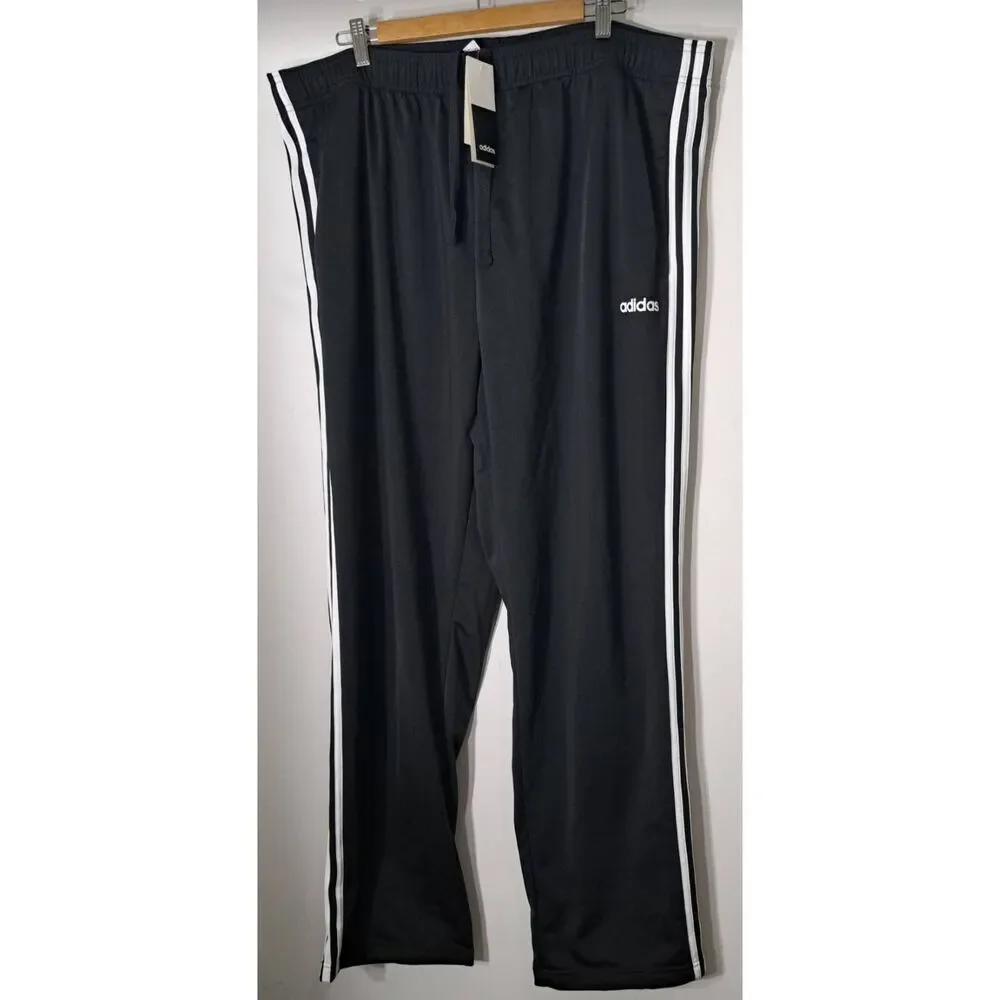 Adidas Mens 3xl sweatpants black white straight leg lounge wear Activewear
